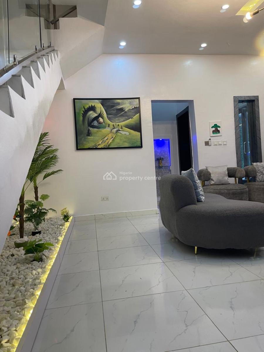 Magnificently and Luxurious Furnished House with Pool in Secured Estate, Lekki Palm City, Ado, Ajah, Lagos, Semi-detached Duplex for Rent
