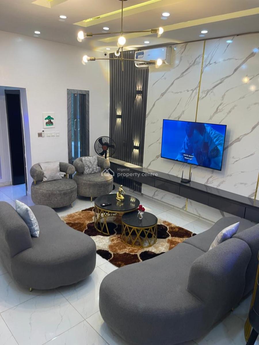 Magnificently and Luxurious Furnished House with Pool in Secured Estate, Lekki Palm City, Ado, Ajah, Lagos, Semi-detached Duplex for Rent