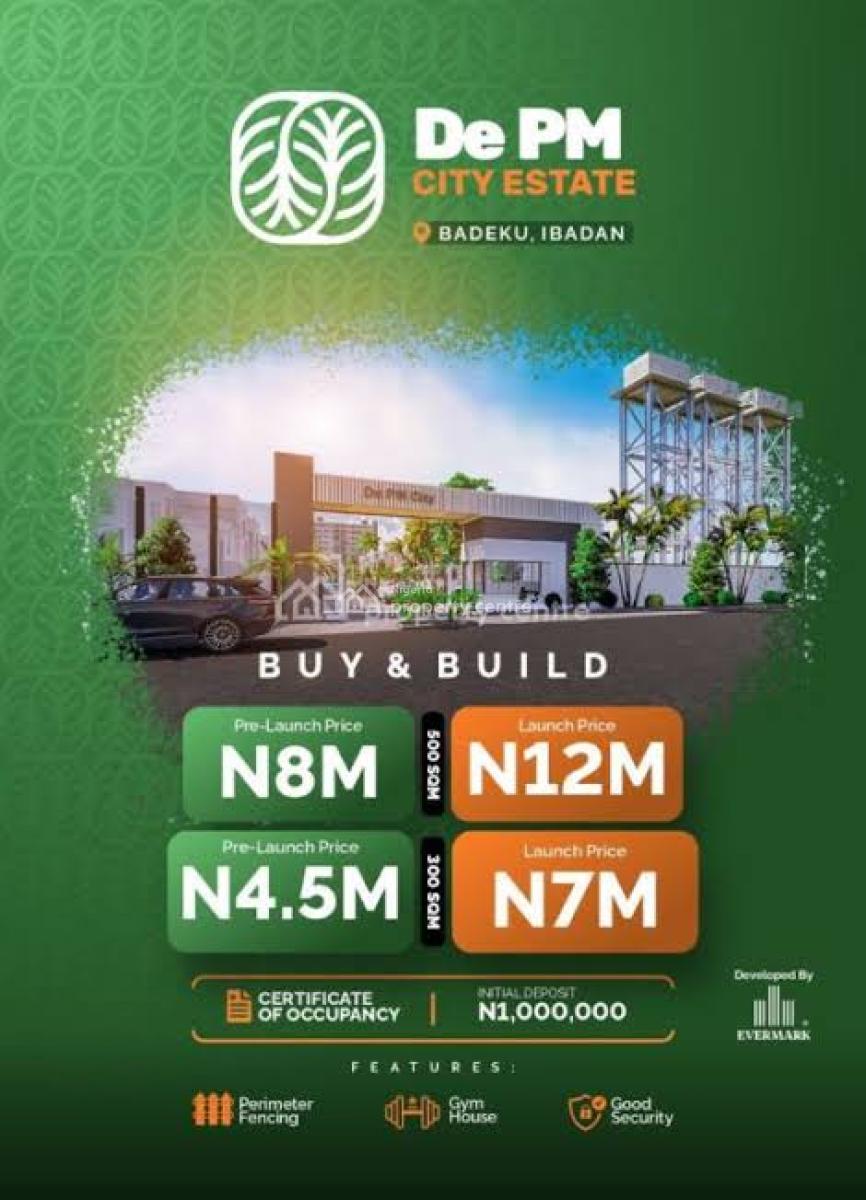 Verified Dry Land, De Pm City Estate, Badeku, Ibadan, Oyo, Residential Land for Sale