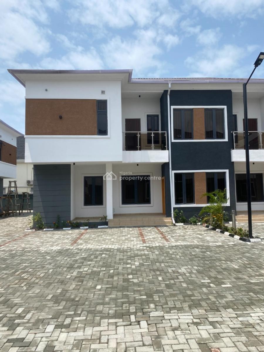Direct- 3 Bedroom Semi-detached Duplex with Bq, Alfred Court - Bakare Estate, Agungi, Lekki, Lagos, Semi-detached Duplex for Rent