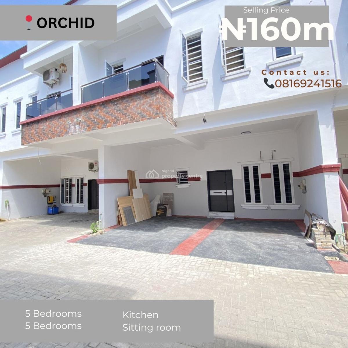 5 Bedroom Home, Orchid Road, Lekki, Lagos, Terraced Duplex for Sale