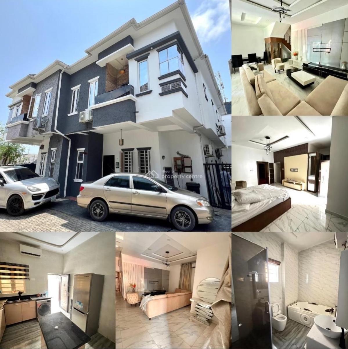 Luxury 4 Bedrooms Semi Detached Duplex Fully Furnished and Self Service, Lekki Conservation, Lekki, Lagos, Semi-detached Duplex for Rent