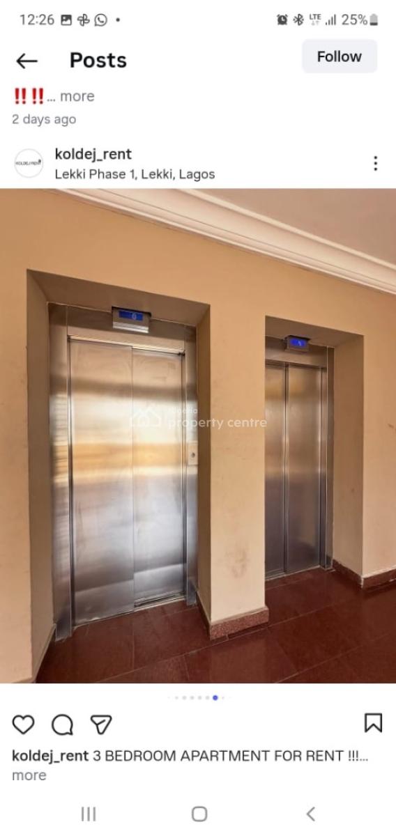 3 Bedroom Apartment with Bq, Admiralty Way, Lekki Phase 1, Lekki, Lagos, Flat / Apartment for Rent
