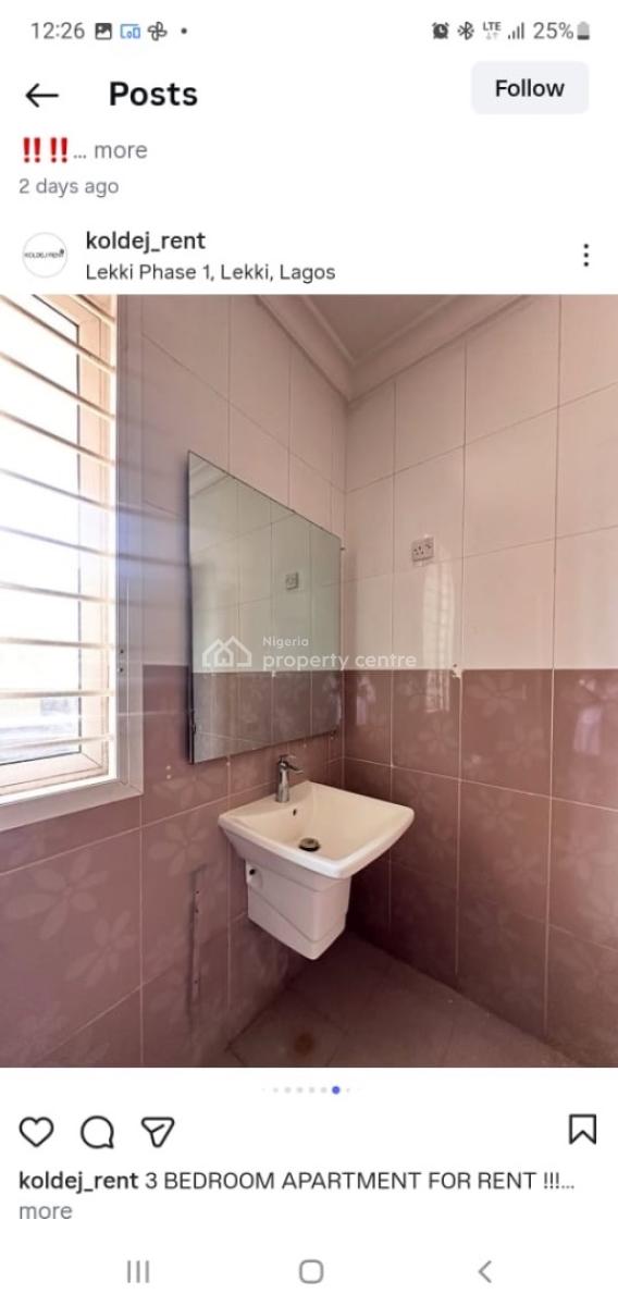 3 Bedroom Apartment with Bq, Admiralty Way, Lekki Phase 1, Lekki, Lagos, Flat / Apartment for Rent