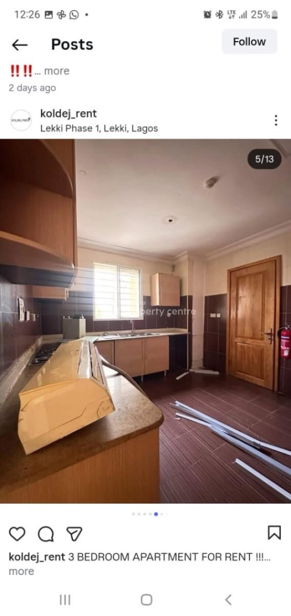 3 Bedroom Apartment with Bq, Admiralty Way, Lekki Phase 1, Lekki, Lagos, Flat / Apartment for Rent