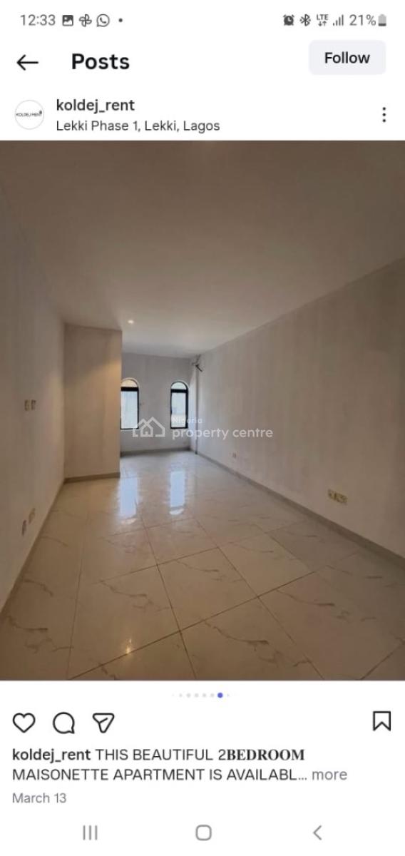 2 Bedroom Maisonette, Freedom Way, Lekki, Lagos, Flat / Apartment for Rent