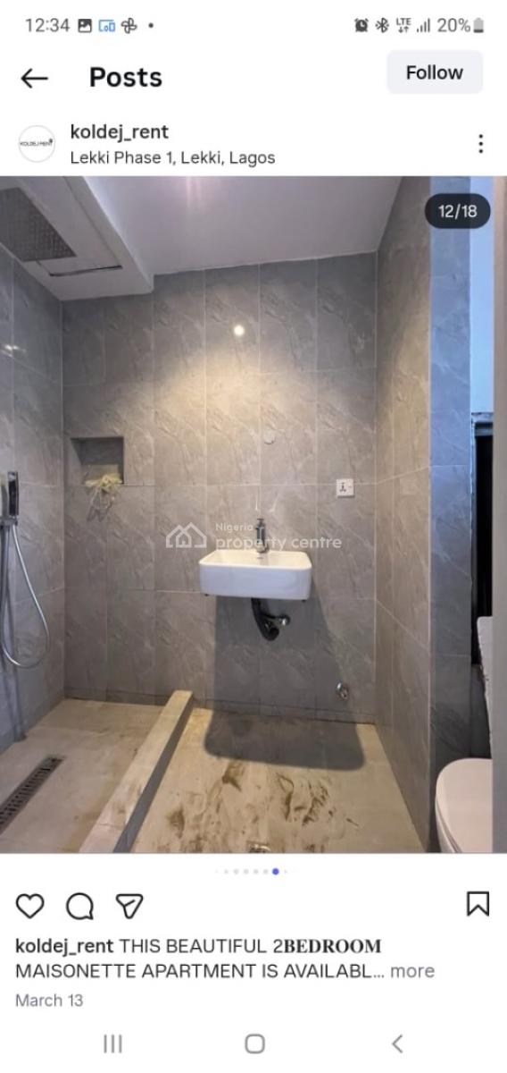 2 Bedroom Maisonette, Freedom Way, Lekki, Lagos, Flat / Apartment for Rent