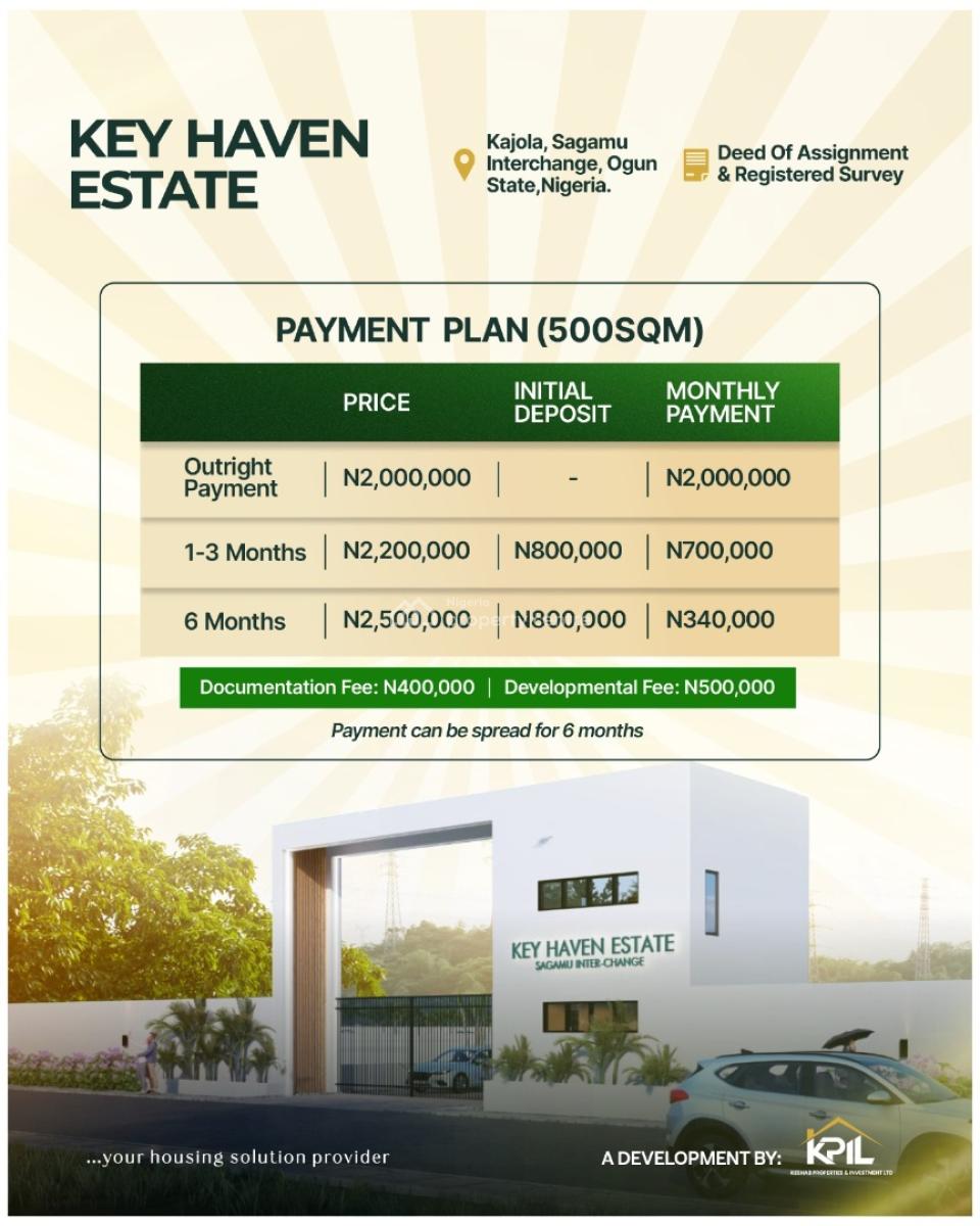 Land, Kajola Interchange Axis, Sagamu, Ogun, Land for Sale