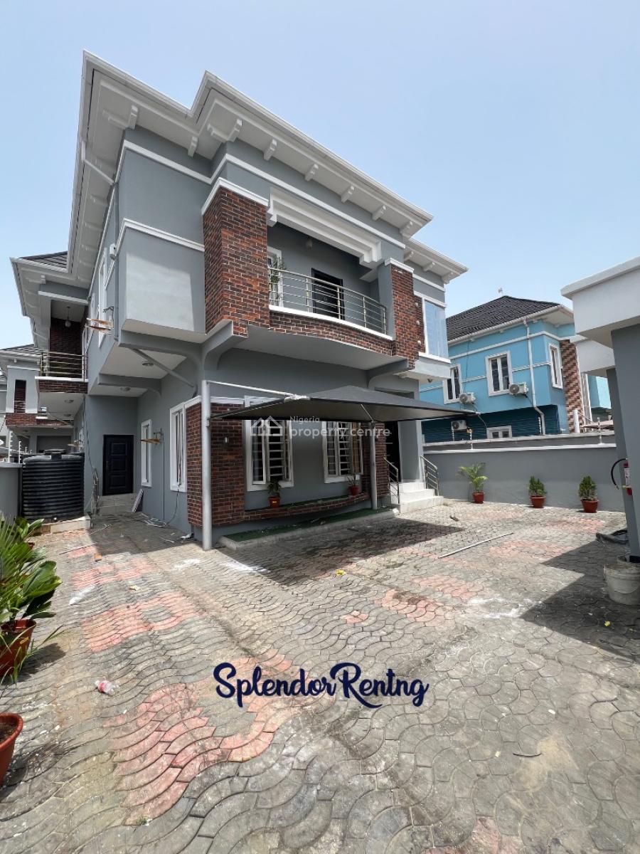 Neatly Renovated 5 Bedroom Fully Detached Duplex with a Bq., Chevron, Lekki, Lagos, Detached Duplex for Rent