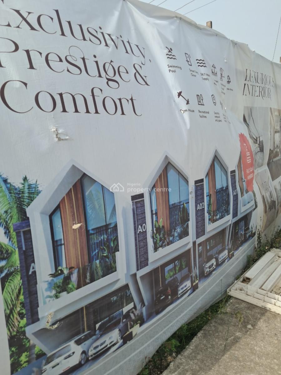 Stunning 3 Bedroom Terrace Duplex with Bq, Communal Pool & Gym, Lekki, Lagos, Terraced Duplex for Sale