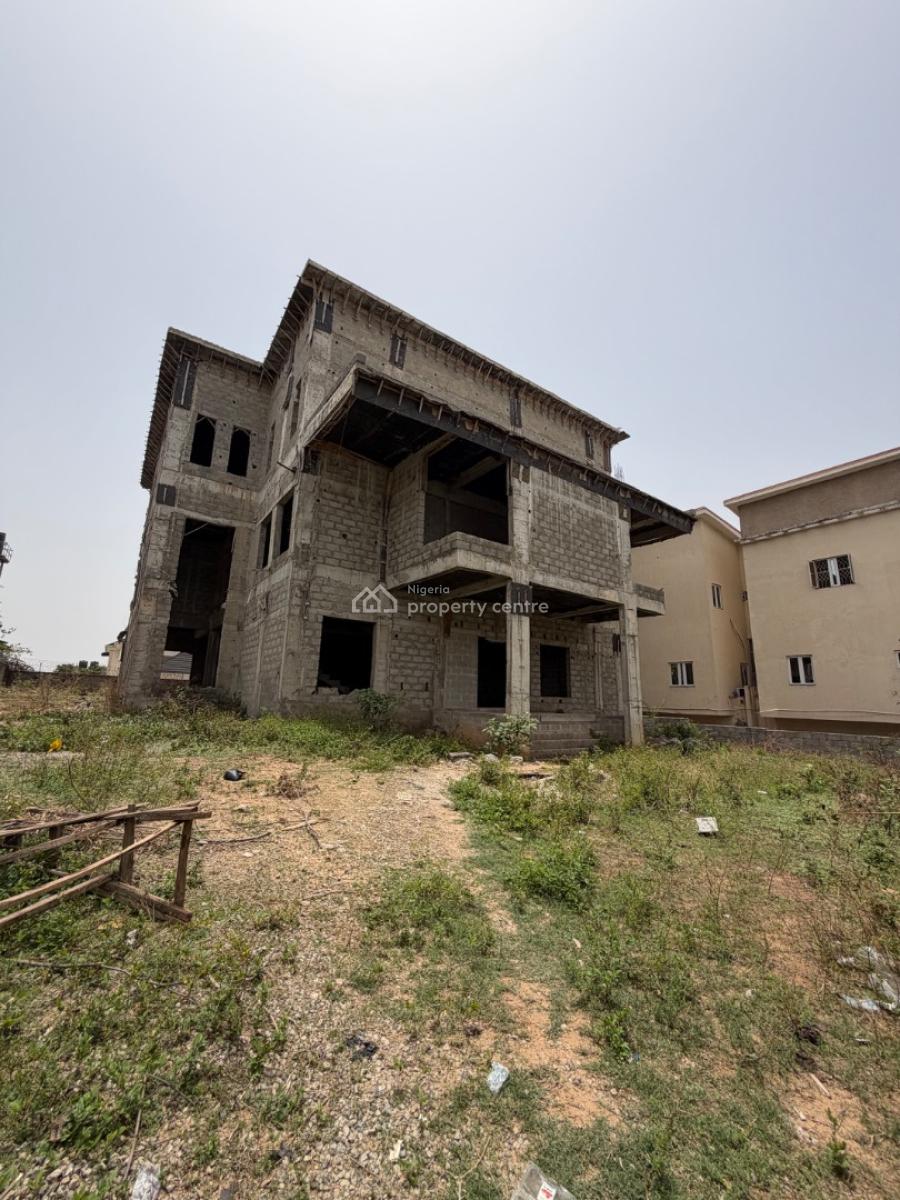 Carcass: Massive 7 Bedroom Detached Duplex, Guzape District, Abuja, Detached Duplex for Sale