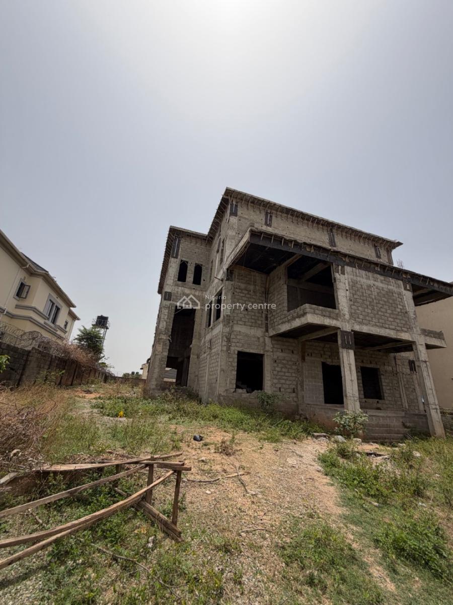 Carcass: Massive 7 Bedroom Detached Duplex, Guzape District, Abuja, Detached Duplex for Sale