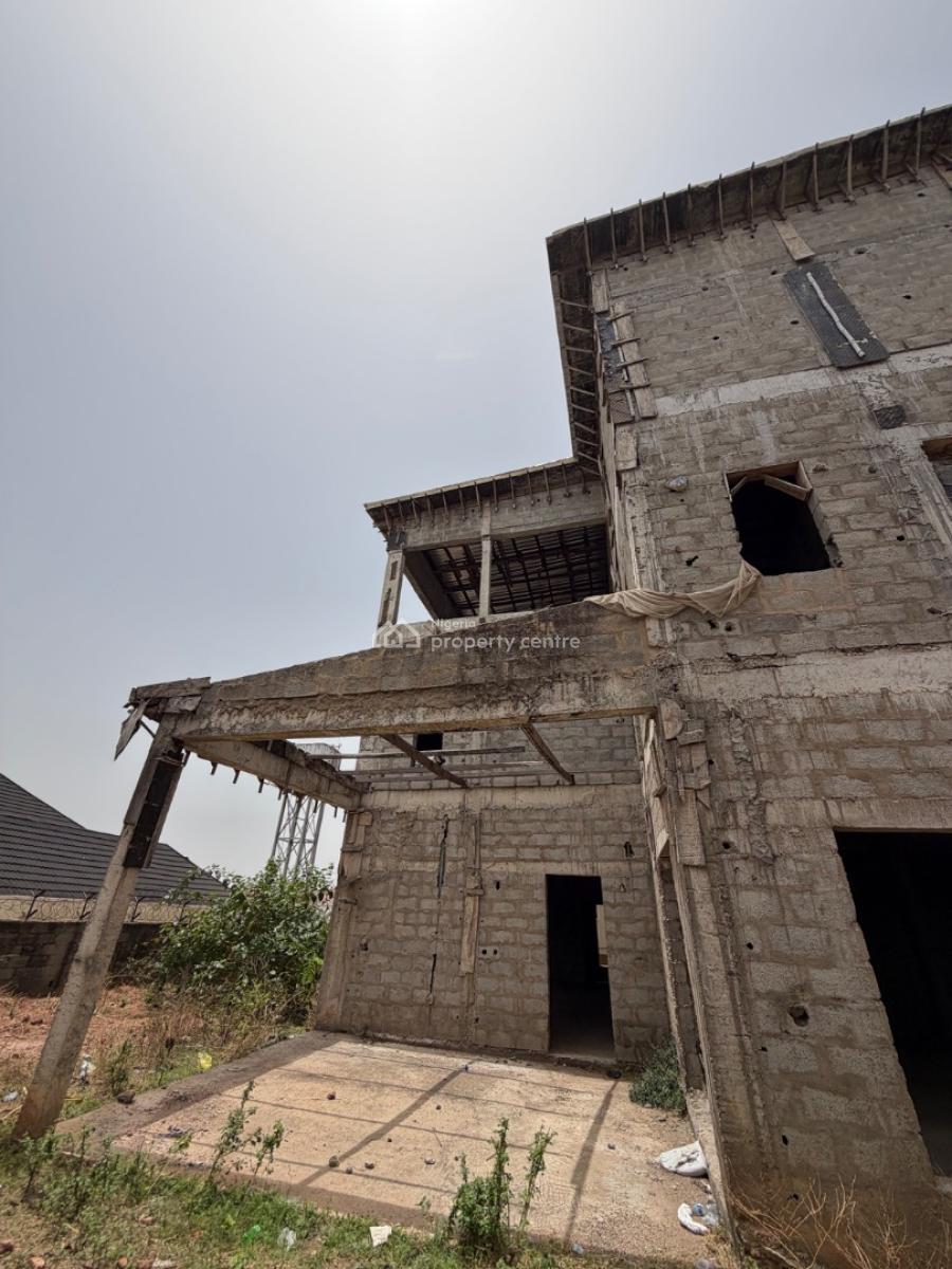 Carcass: Massive 7 Bedroom Detached Duplex, Guzape District, Abuja, Detached Duplex for Sale