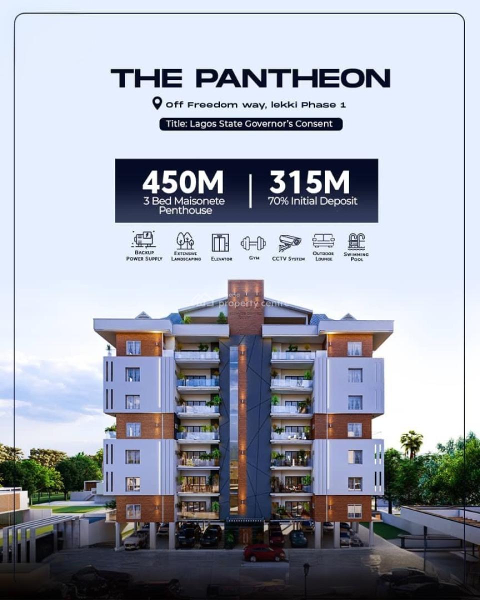 Luxury Flats & Maisonette Penthouses in a Premium Estate, The Pantheon, Lekki Phase 1, Lekki, Lagos, Block of Flats for Sale