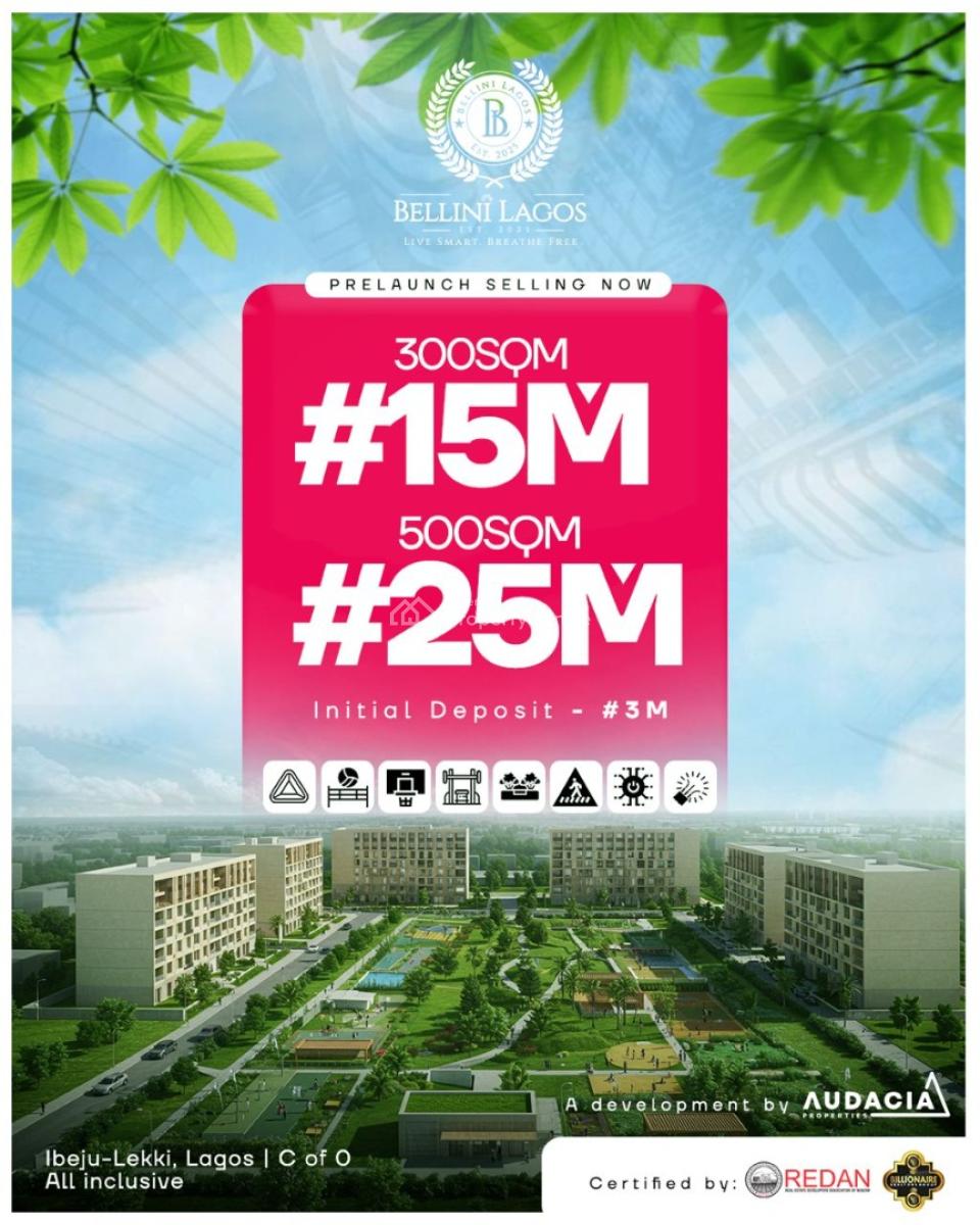 Plots of Land in a Serene Wellness Estate, Bellini Lagos - The Wellness Republic, Ibeju Lekki, Lagos, Mixed-use Land for Sale