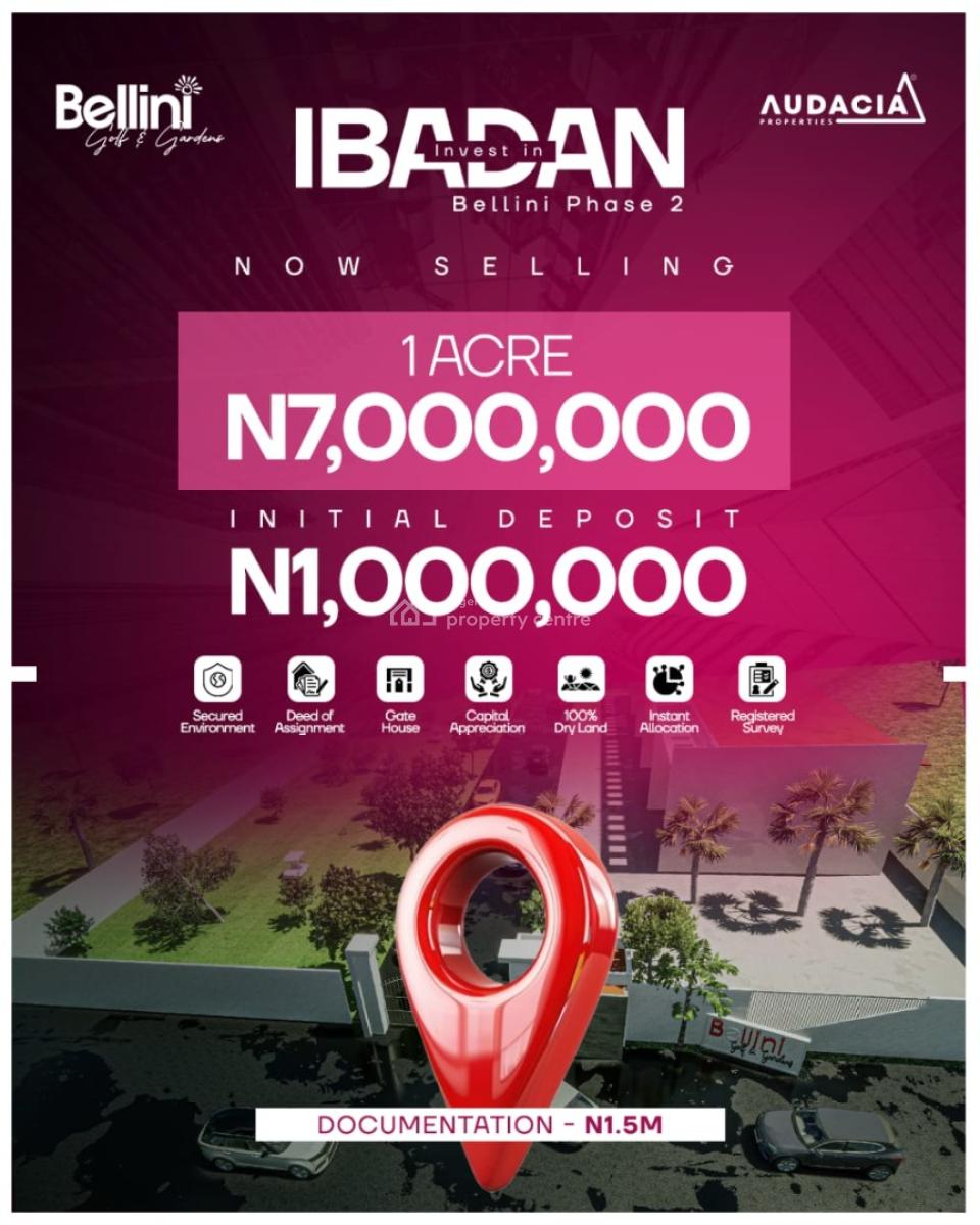 Plots of Land in a Serene Golf & Gardens Estate, Bellini Golf and Gardens Phase 2, Moniya, Ibadan, Oyo, Mixed-use Land for Sale