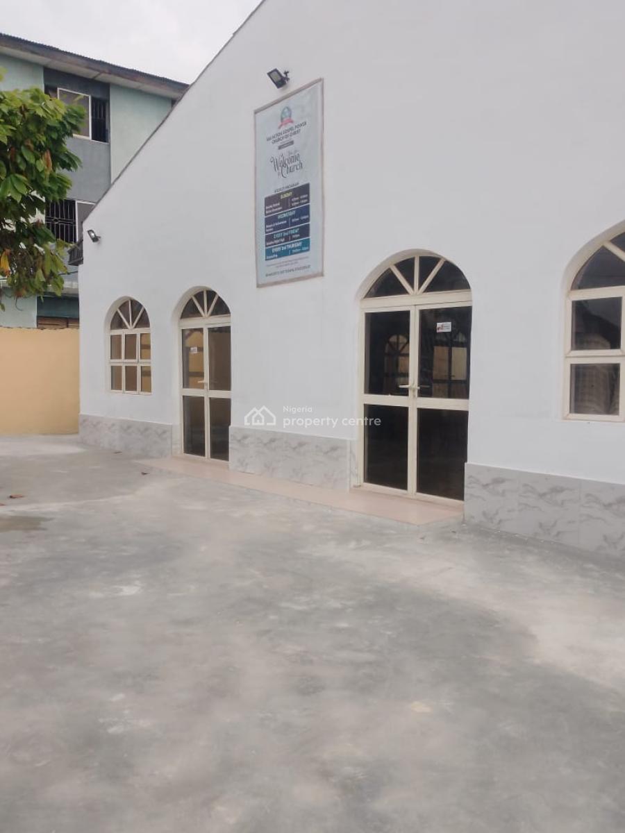 a Building with Hall an Office Space on Plot of Land, Unity Estate Egbeda Alimosho, Egbeda, Alimosho, Lagos, Office Space for Sale