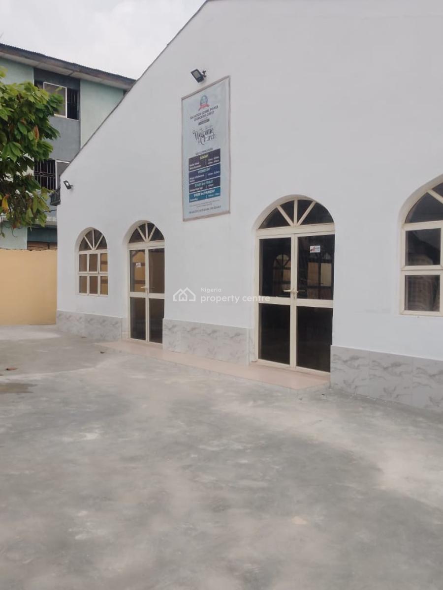 a Building with Hall an Office Space on Plot of Land, Unity Estate Egbeda Alimosho, Egbeda, Alimosho, Lagos, Office Space for Sale