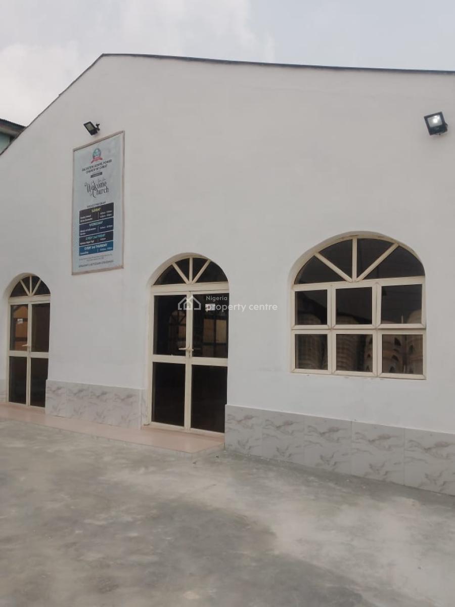 a Building with Hall an Office Space on Plot of Land, Unity Estate Egbeda Alimosho, Egbeda, Alimosho, Lagos, Office Space for Sale