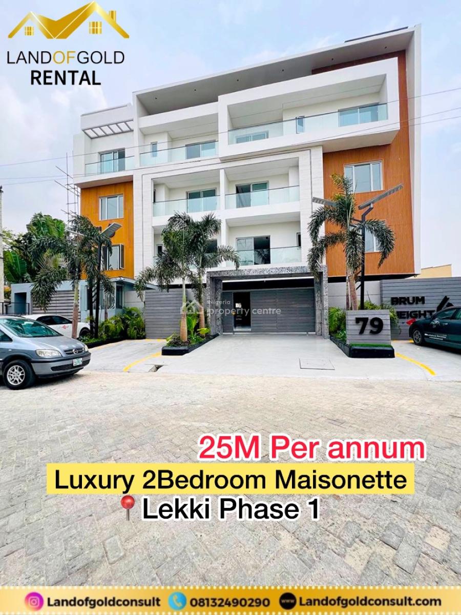 Luxury 2 Bedroom Maisonette, Lekki Phase 1, Lekki, Lagos, Terraced Duplex for Rent