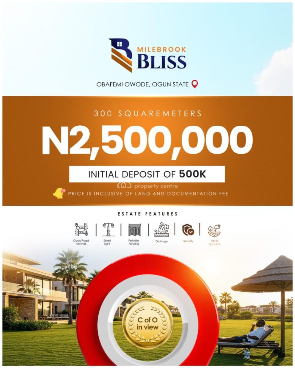 Land with Flexible Payment Plans, Milebrook Bliss Estate Located at Obafemi Owode, Ado-odo/ota, Ogun, Residential Land for Sale