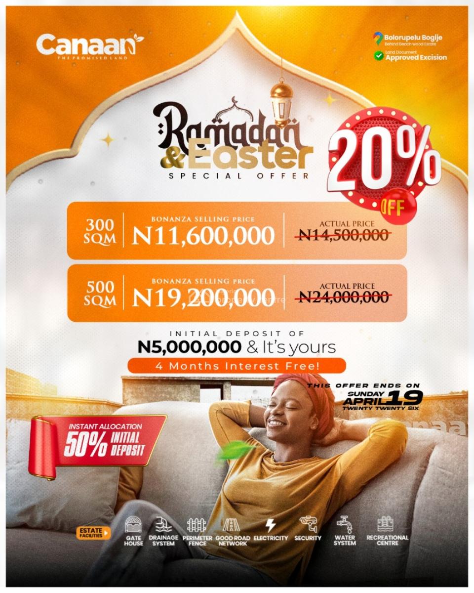 Land with Government-allocated Excision Title, Canaan Estate Located in Bolorunpelu Bogije, Ibeju Lekki, Lagos, Mixed-use Land for Sale