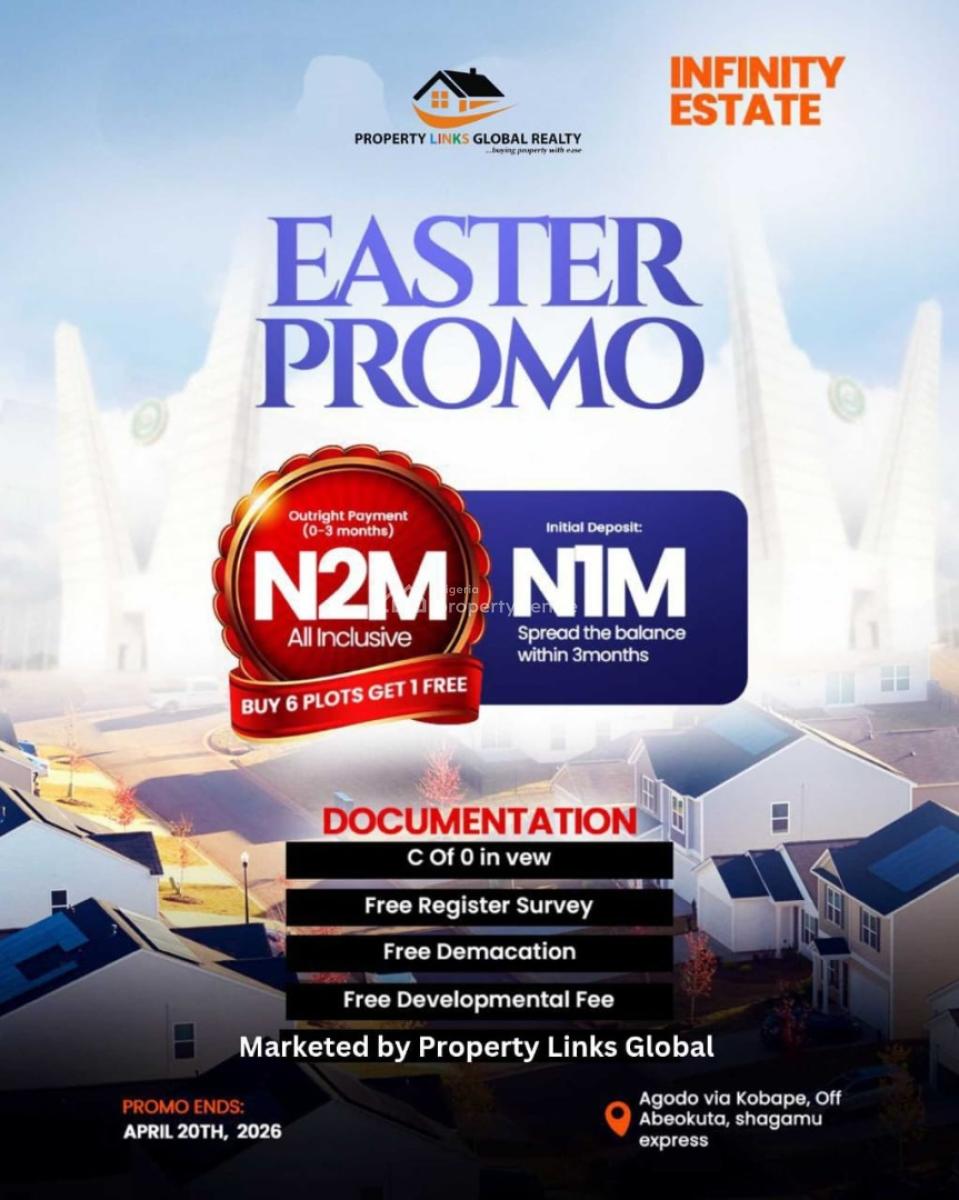 Buy 6plots and Get 1plot for Free, Infinity Estate in Agodo Via Kobape, Abeokuta North, Ogun, Mixed-use Land for Sale