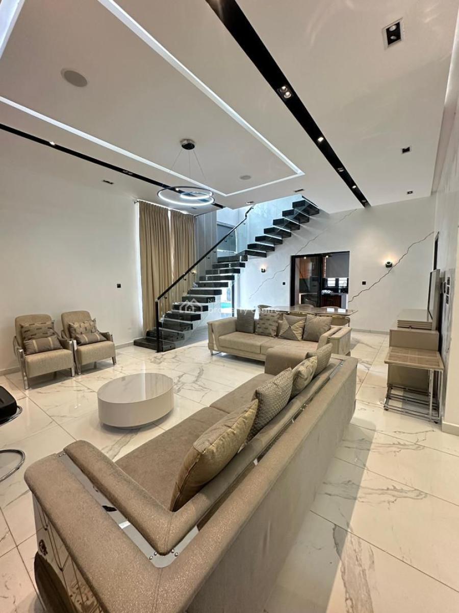 Fully Furnished 5bedroom Detached Duplex with a Bq, in a Nice Serenre, Secured Estate, Agungi, Lekki, Lagos, Detached Duplex for Sale