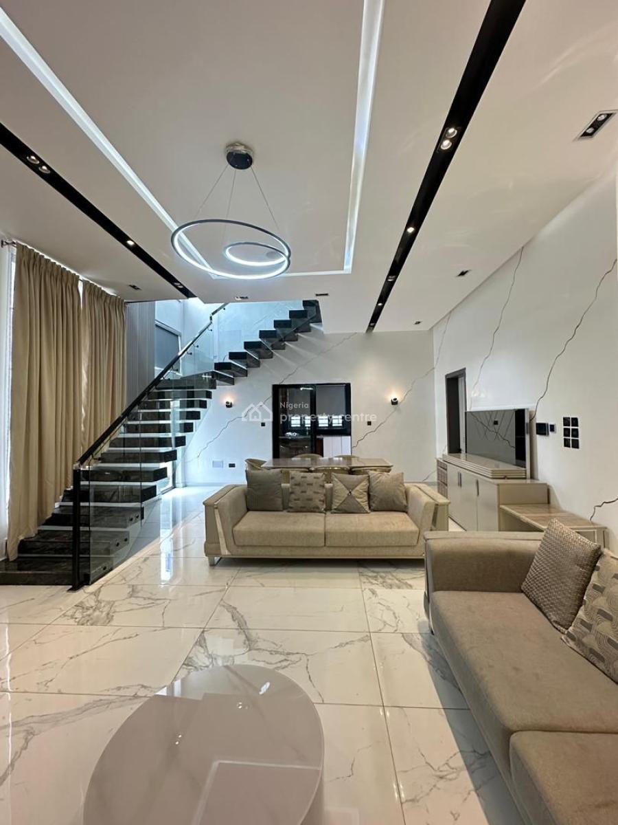 Fully Furnished 5bedroom Detached Duplex with a Bq, in a Nice Serenre, Secured Estate, Agungi, Lekki, Lagos, Detached Duplex for Sale