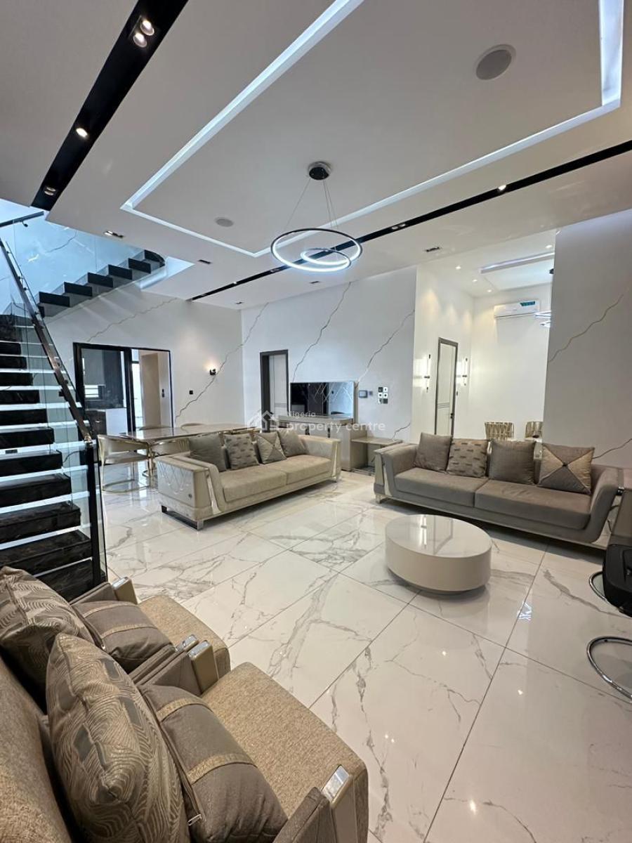 Fully Furnished 5bedroom Detached Duplex with a Bq, in a Nice Serenre, Secured Estate, Agungi, Lekki, Lagos, Detached Duplex for Sale