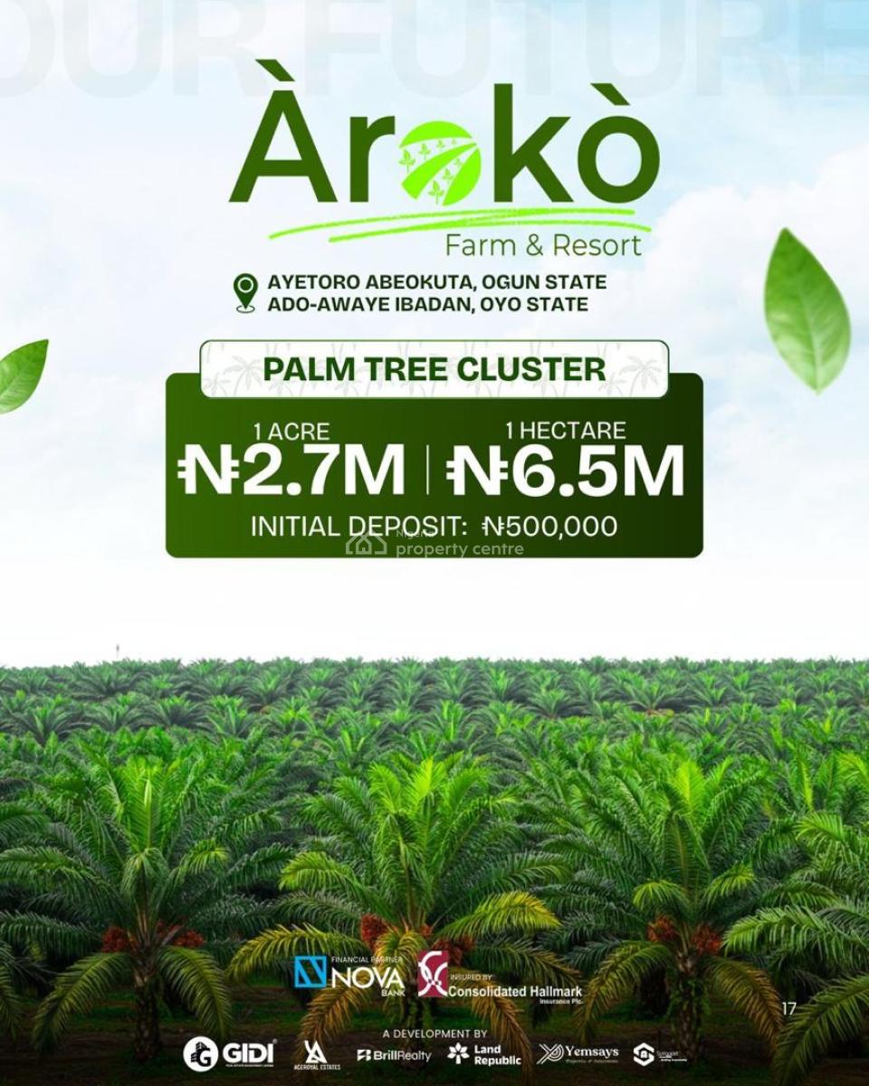 Agribusiness Farmland Investment Packages in a Serene Location, Àrokò Agribusiness Estate, Abeokuta North, Ogun, Commercial Land for Sale