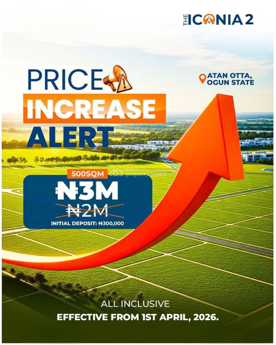 Plots of Land in a Prime and Rapidly Growing Estate, The Iconia 2 Estate, Atan Ota, Ado-odo/ota, Ogun, Residential Land for Sale