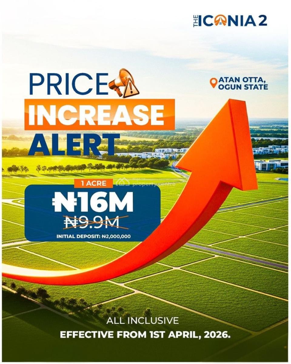 Plots of Land in a Prime and Rapidly Growing Estate, The Iconia 2 Estate, Atan Ota, Ado-odo/ota, Ogun, Residential Land for Sale