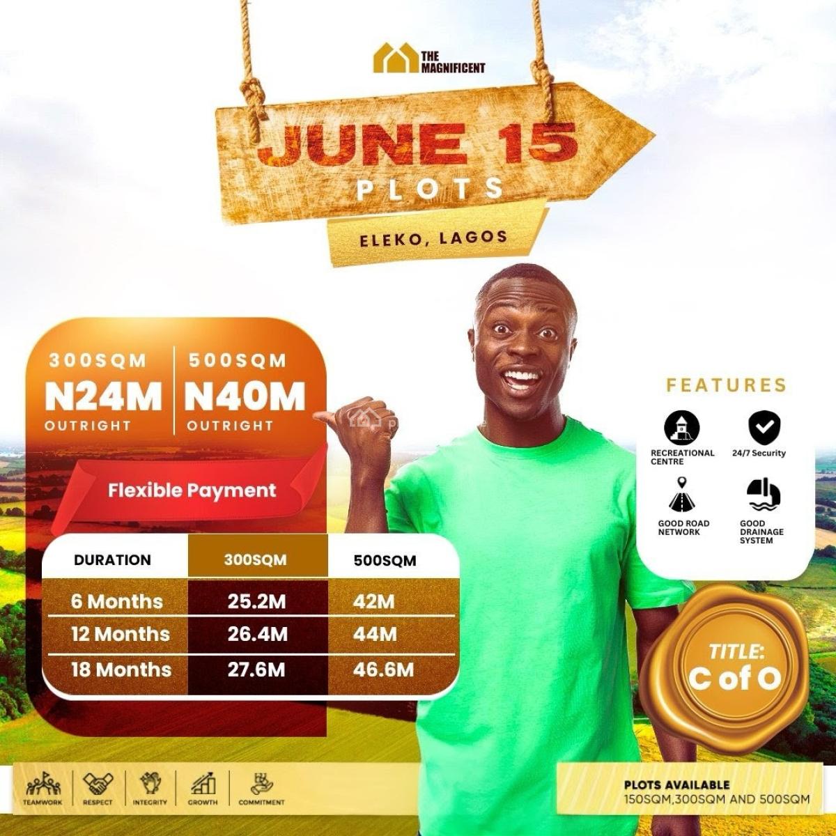 Residential Plots of Land in a Serene and Secure Estate, June 15 Estate, Eleko, Ibeju Lekki, Lagos, Residential Land for Sale