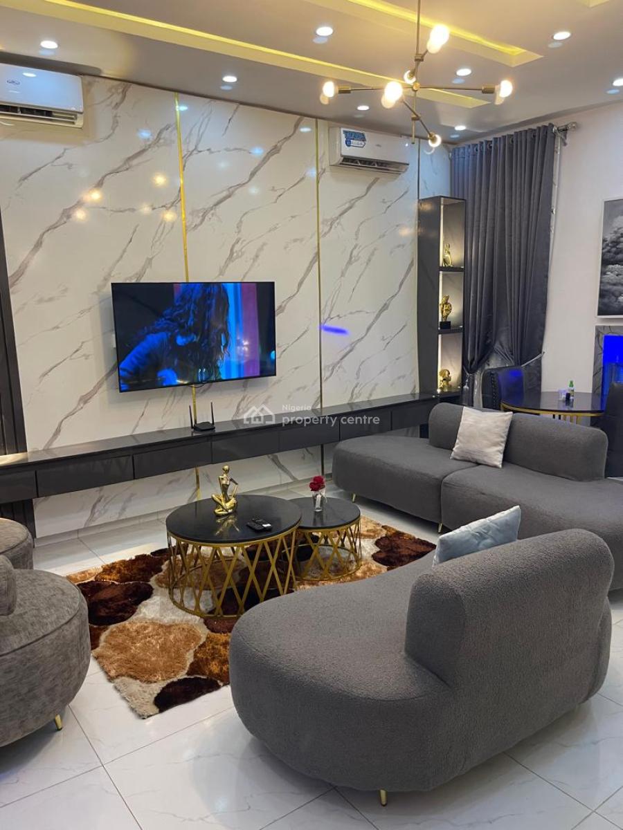 Luxury Fully Furnished 4 Bedroom Fully Detached Duplex with a Bigpool, Lekki Palm City, Ajah, Lagos, Detached Duplex for Rent