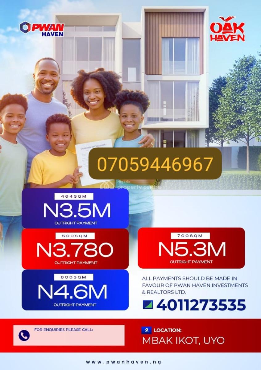 Plots of Affordable Land in Uyo, Mbak Ikot, Ibiono-ibom, Akwa Ibom, Mixed-use Land for Sale