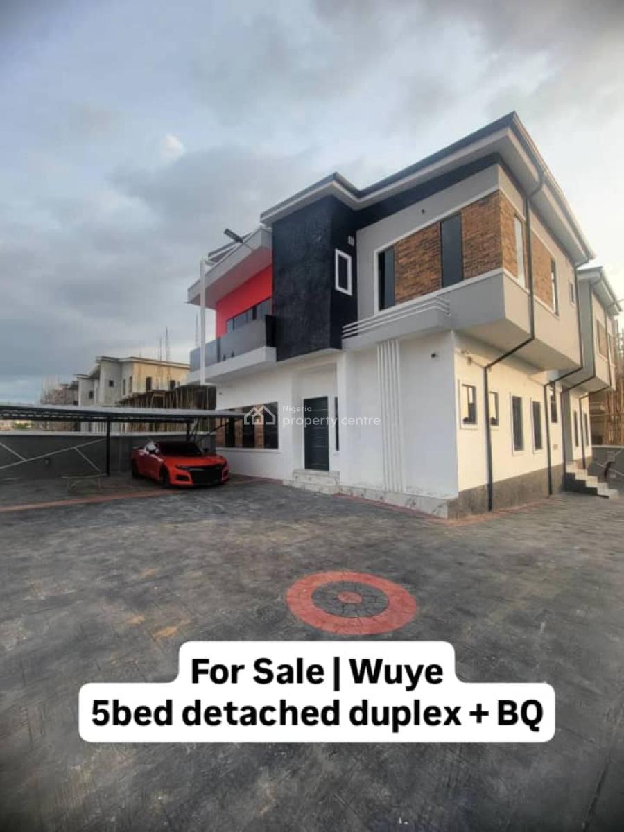 5 Bedroom Fully Detached Duplex with a Room Bq, By Police Station, Wuye, Abuja, Detached Duplex for Sale
