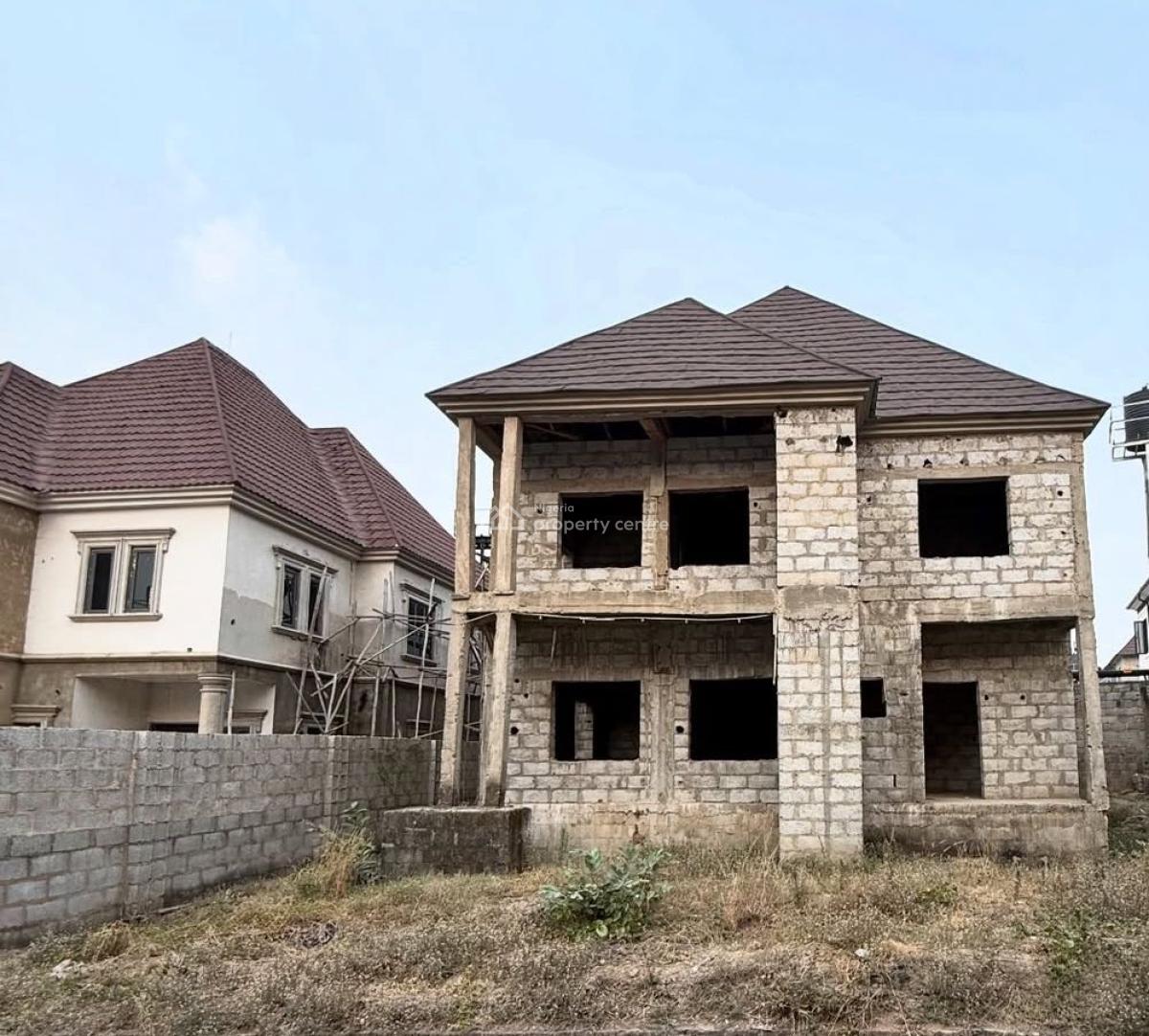 4-bedroom Fully Detached Duplex (carcass)*  4 Spacious En-suite Bedroo, Lugbe, Lugbe District, Abuja, Detached Duplex for Sale