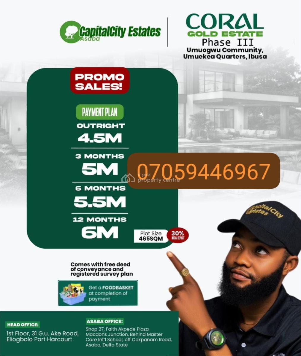 Plots of Affordable Land in Ibusa, Umuekea Quarters Ibusa, Oshimili North, Delta, Mixed-use Land for Sale
