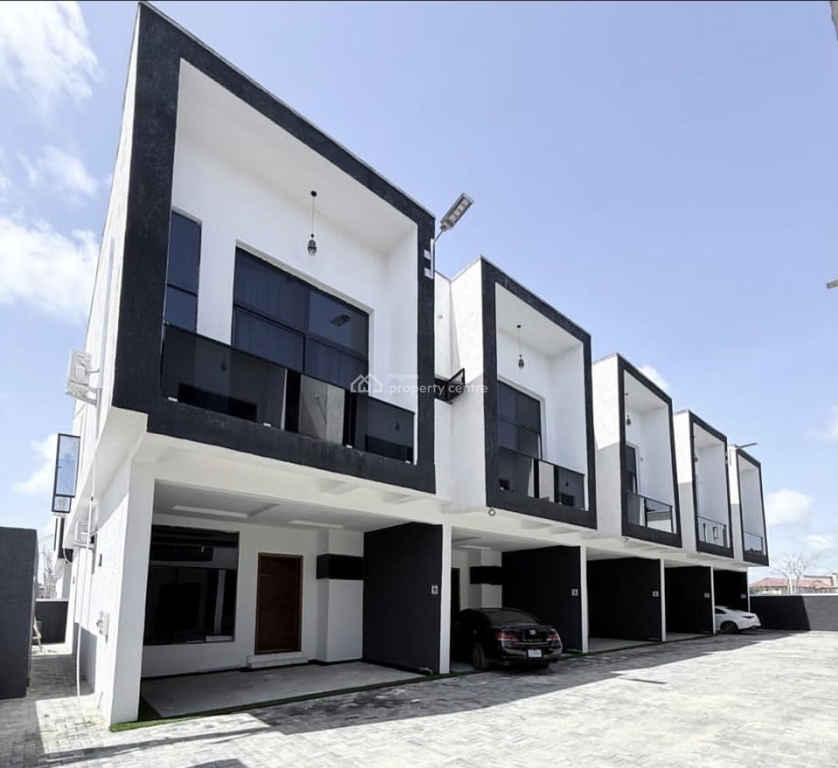 Spacious 4 Bedroom Terraced Duplex with Fitted Kitchen, Ikota, Lekki, Lagos, Terraced Duplex for Rent