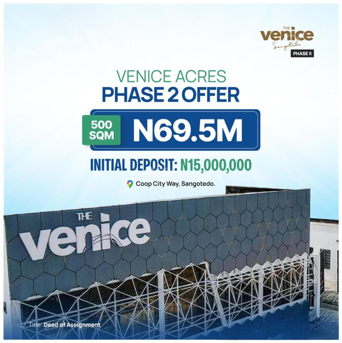 Plots of Land Available in a Serene Estate, Venice Acres Phase 2 / Coop City Way, Sangotedo, Ajah, Lagos, Residential Land for Sale
