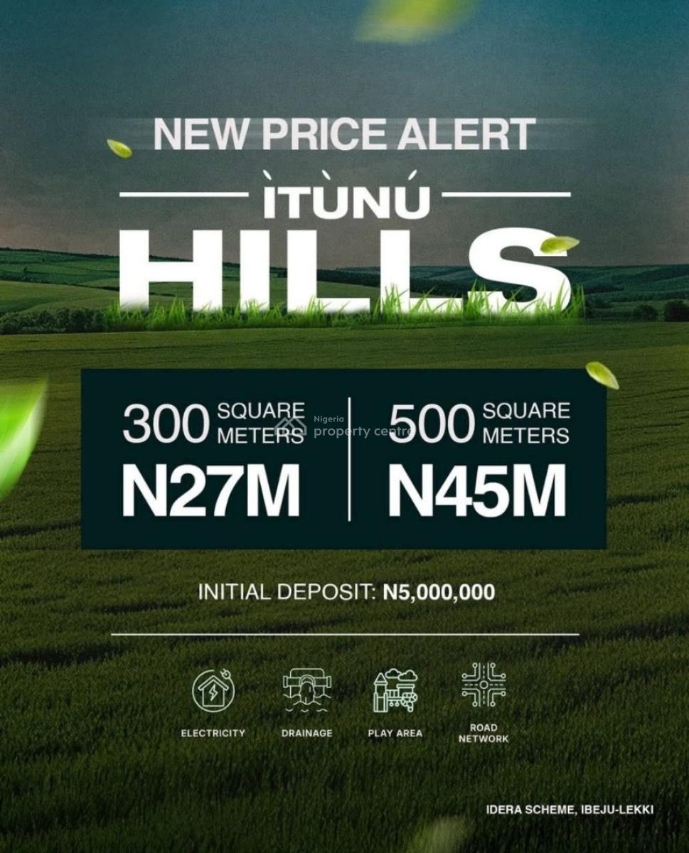 Plots of Land Available in a Serene and Luxurious Estate, Itunu Hills / Idera Scheme, Ibeju Lekki, Lagos, Residential Land for Sale