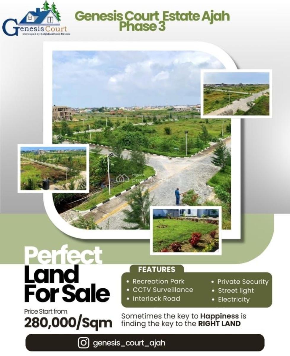 Genesis Court Phase 3 Estate, Abraham Adesanya, Ajah, Lagos, Residential Land for Sale