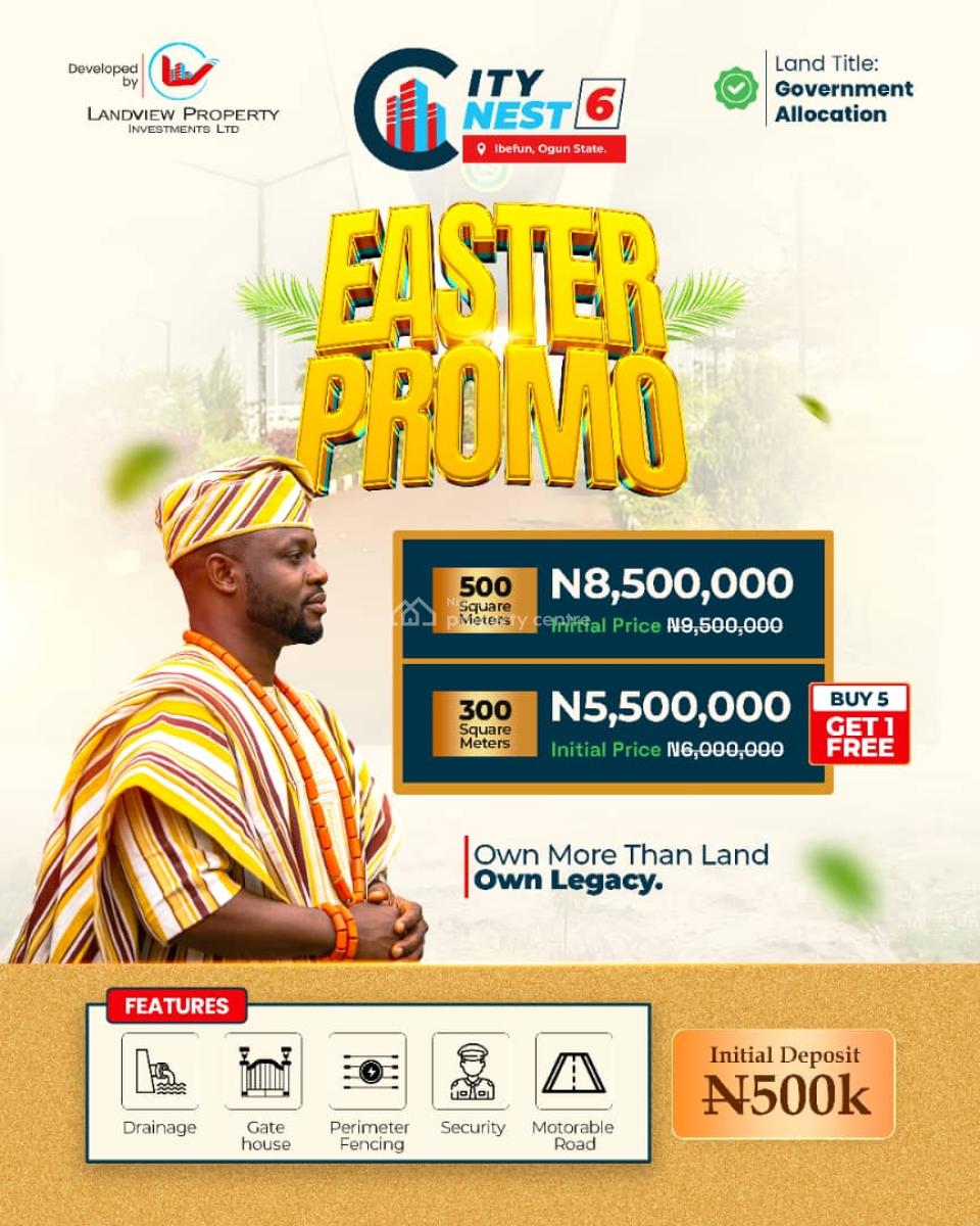 Land with Government Allocation, City Nest Estate Located at Ogun State Selling in a Promo Price, Ibeju Lekki, Lagos, Mixed-use Land for Sale