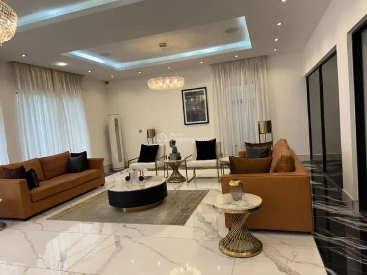Massive Luxury 5 Bedrooms Detached House with 2 Rooms Bq Built on a Wa, Enough Parking Space for Your Luxirious Cars + on 1000sqm of Land, Banana Island, Ikoyi, Lagos, Detached Duplex for Sale