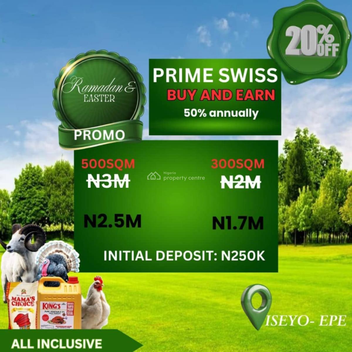 Affordable Acres of Farm Investment, Prime Swiss Estate in Iseyo Epe Tollgate, Km 46, Ogun, Mixed-use Land for Sale