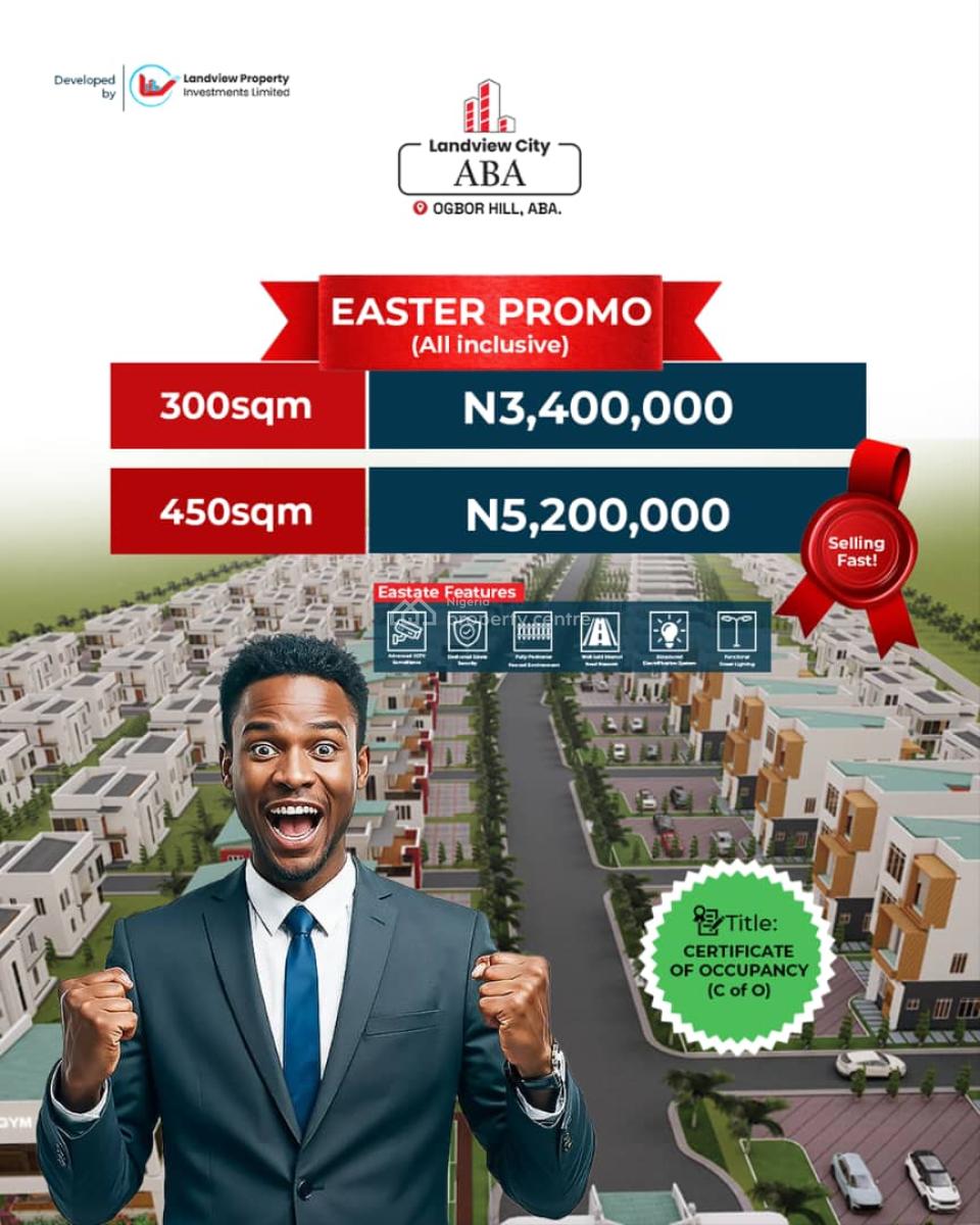 Land with Great Investment Value, Landview City Aba Phase1 Located at Ogbor Hills in a Serene Environmen, Aba, Abia, Residential Land for Sale