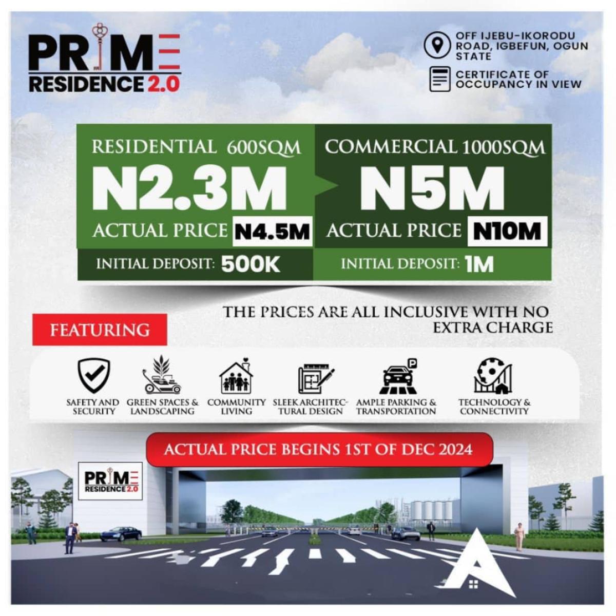 Most Affordable Commercial Land with Registered Survey and Deed, Ijebu - Ikorodu Road, Igbefun, Km 46, Ogun, Residential Land for Sale