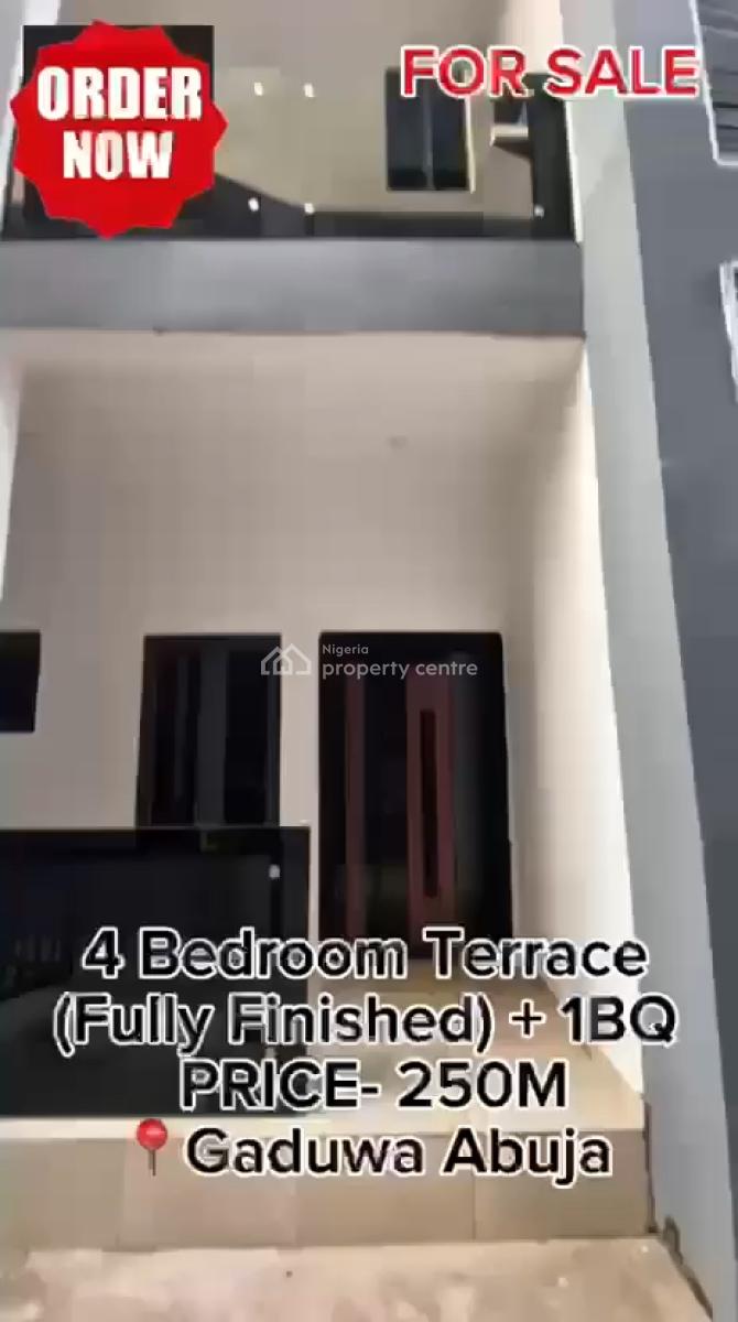 Luxury 4 Bedroom Terrace Duplex, Gaduwa Estate, Gaduwa, Abuja, Terraced Duplex for Sale