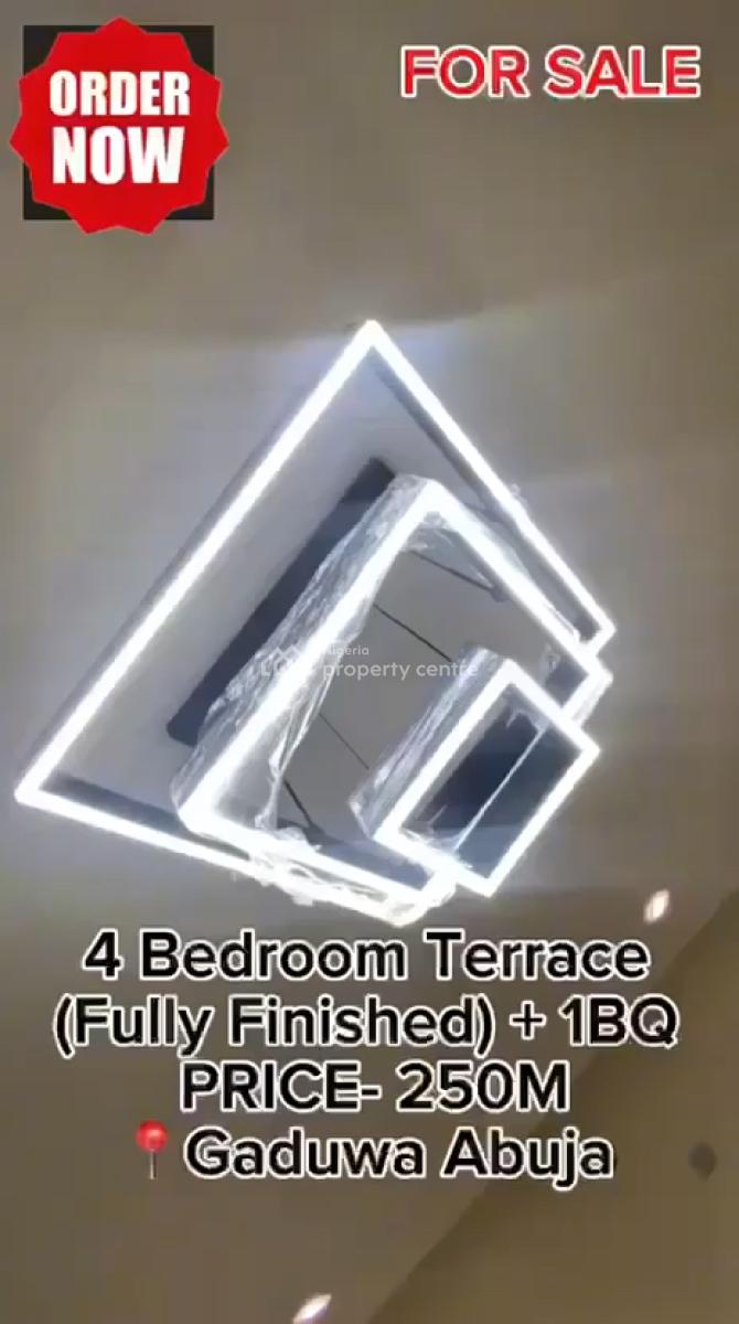 Luxury 4 Bedroom Terrace Duplex, Gaduwa Estate, Gaduwa, Abuja, Terraced Duplex for Sale